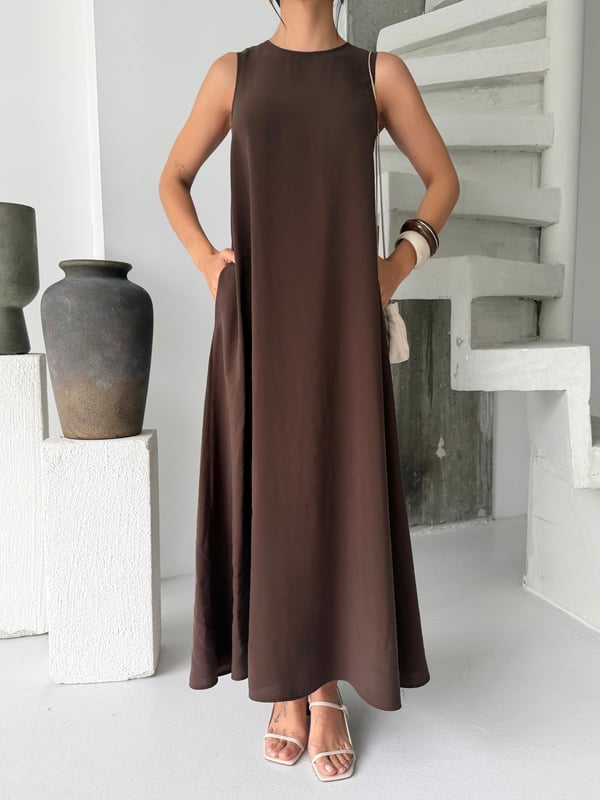 26Y0591 KADIN KOLSUZ MAXİ ELBİSE
