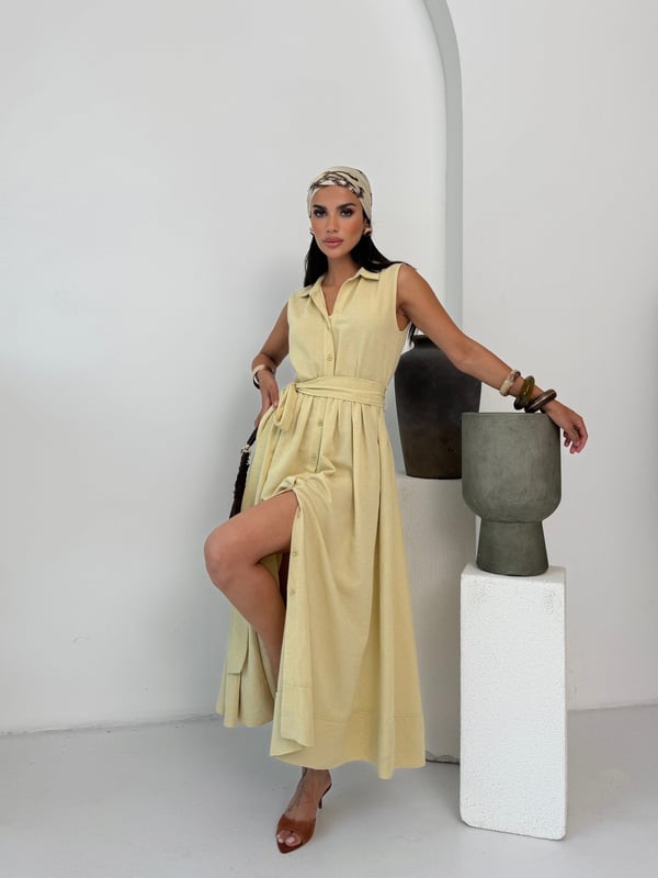 26Y5168 PİLELİ GÖMLEK ELBİSE