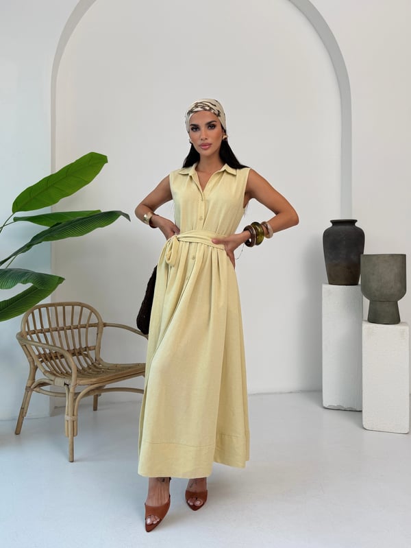 26Y5168 PİLELİ GÖMLEK ELBİSE