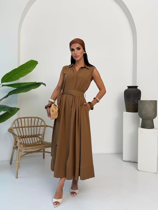 26Y5168 PİLELİ GÖMLEK ELBİSE
