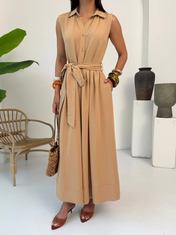 26Y5168 PİLELİ GÖMLEK ELBİSE