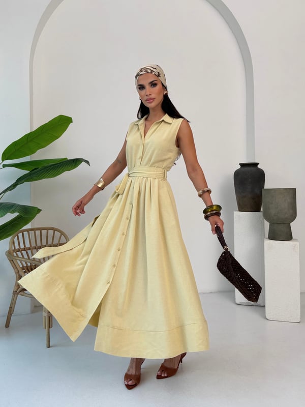 26Y5168 PİLELİ GÖMLEK ELBİSE