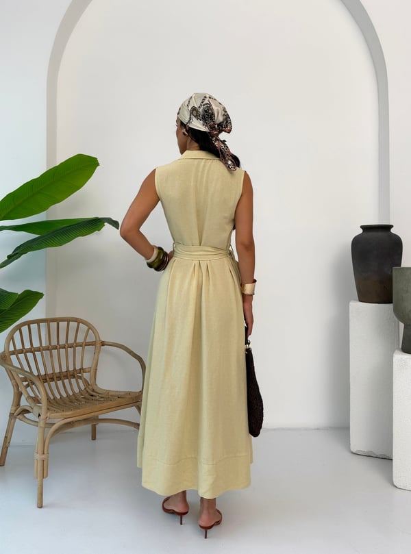 26Y5168 PİLELİ GÖMLEK ELBİSE