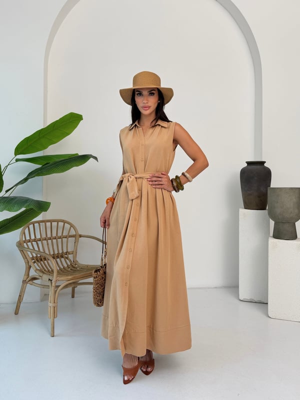 26Y5168 PİLELİ GÖMLEK ELBİSE