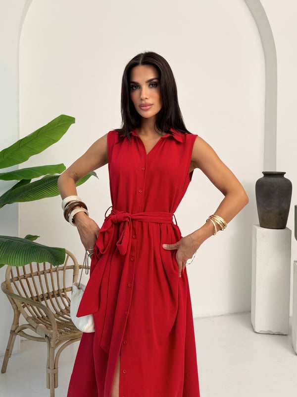 26Y5168 PİLELİ GÖMLEK ELBİSE