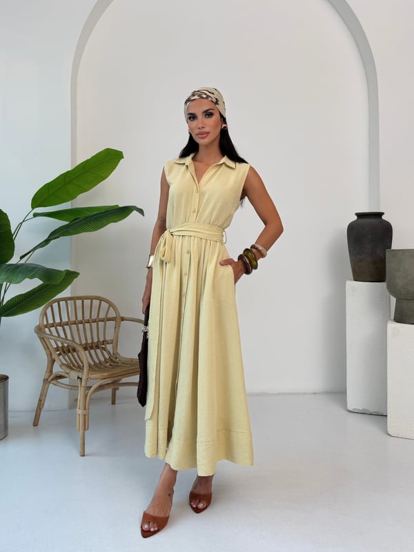 26Y5168 PİLELİ GÖMLEK ELBİSE