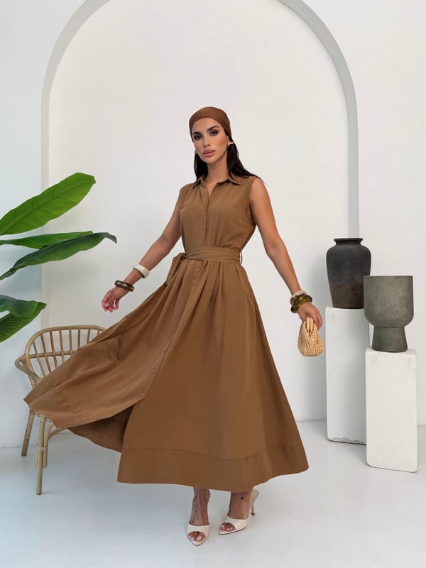26Y5168 PİLELİ GÖMLEK ELBİSE
