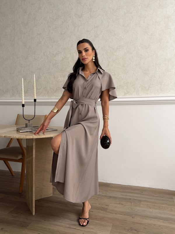 26Y5343 PELERİNLİ KLOŞ ELBİSE
