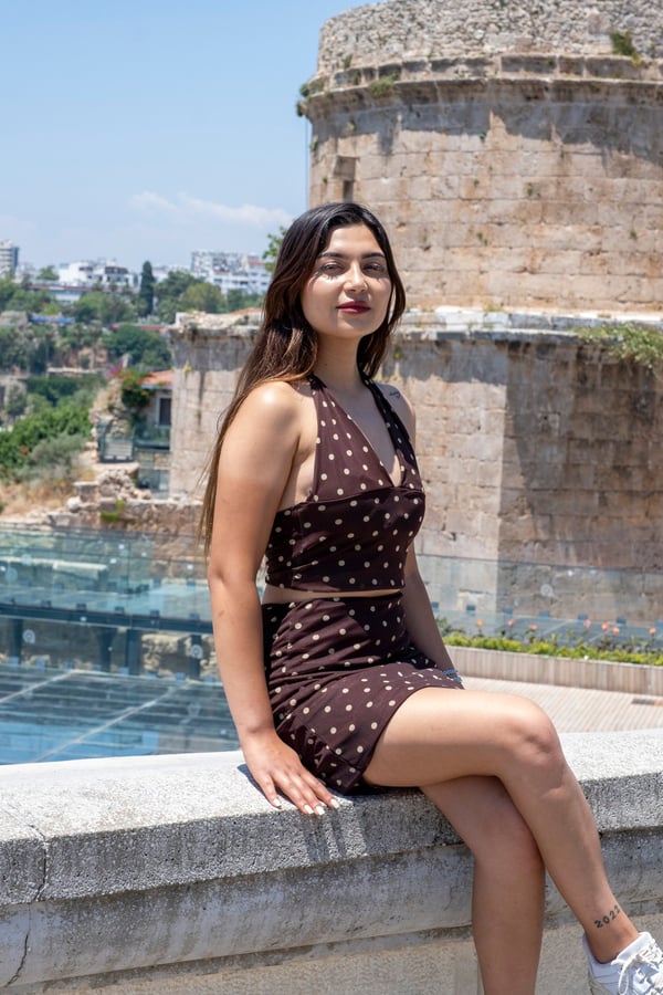 Tül Puantiyeli İkili Takım