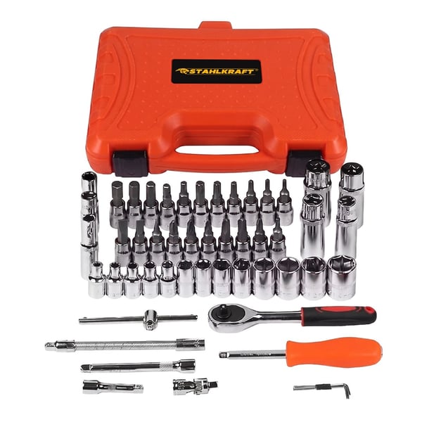 STAHLKRAFT STH 5170 K 53 Parça 1/4 Cırcırlı Lokma Anahtar Takımı Bits Uç Seti 53 Parça