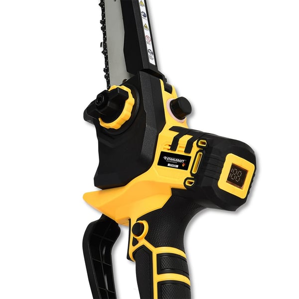 STAHLKRAFT STH 6324 S Dijital Kömürsüz Oto. Yağlı 20cm Pala Akülü Dal Budama Testeresi
