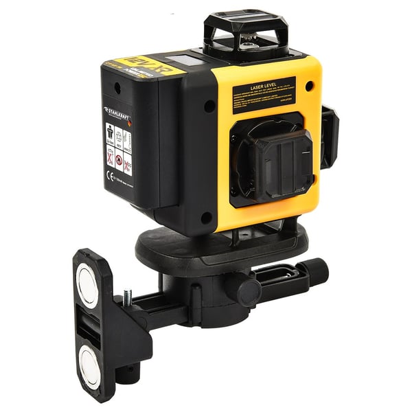 STAHLKRAFT STH 8859  S Akülü Lazer Terazi 16 Köşe 360° Otomatik Hizalamalı Lazer Yeşil Çizgili