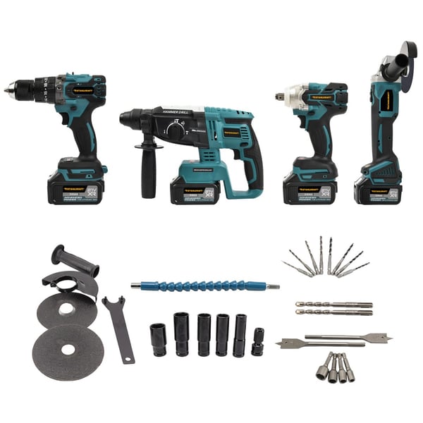 STAHLKRAFT STH 9944 M 4'lü Max Plus Set Torklu Somun Sıkma + Hilti + Matkap + Taşlama