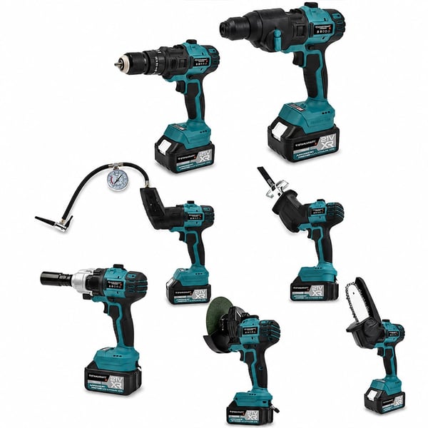 STAHLKRAFT STH 9977 7 Başlıklı Multi Tool Şarjlı Matkap Seti