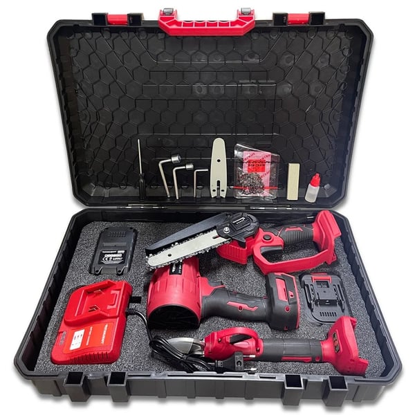 STAHLKRAFT STH 9984 3 lü set Akülü Dal Budama + Makas + Hava Üfleme
