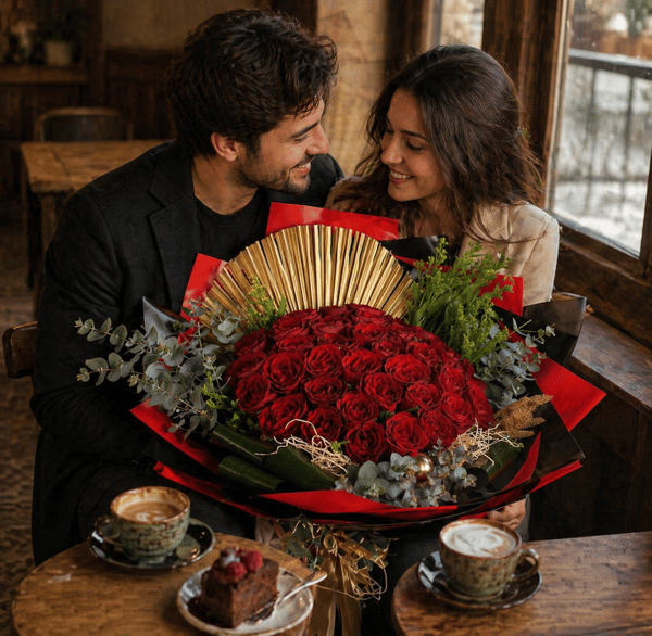 51 Adet Kırmızı Gül Buketi 