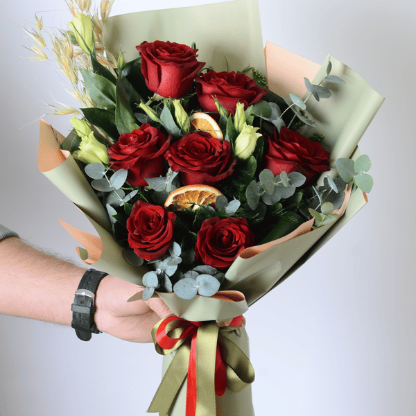 7Adet  Red Roses Güller 