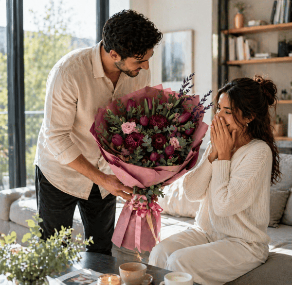 Amelia Lale Anastasiya ve Gerbera Buket 