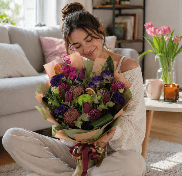 Anastasia and the Purple Tulip Flower