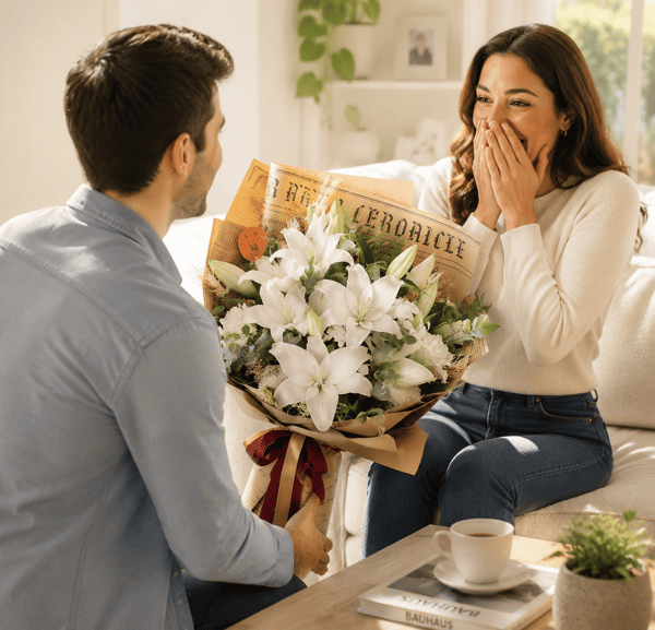 Bianca Beyaz Lilyum Buketi 