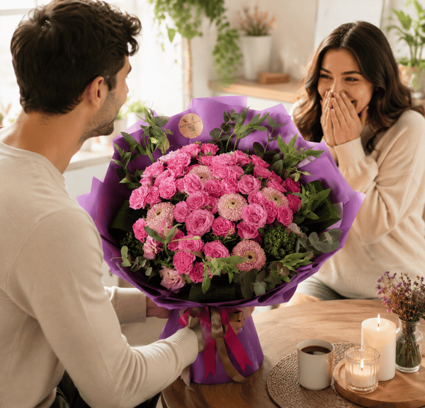 Stella Pembe Çardak ve Pembe Gerbera Buketi 