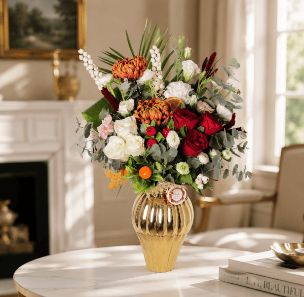 The Glamor of Love in a Gold Vase