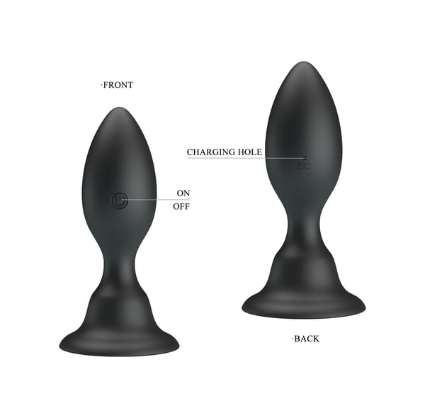 Anal Ve Vajinal Tıkaç Titreşimli Vantuzlu Anal Plug