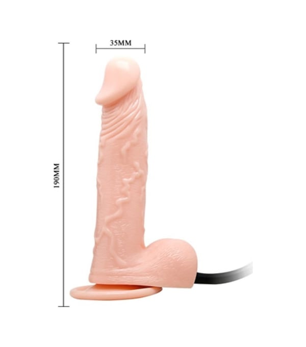 Baile Güçlü Titreşimli Büyüyebilen Pompalı Realistik Penis Vibratör
