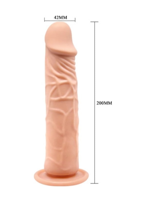 Baile Güçlü Vantuzlu Damarlı Soft Realistik Penis Anal Dildo Vibratör