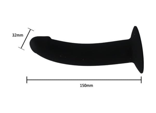 Baile Les'S 15 Cm Belden Bağlamalı Realistik Siyah Zenci Protez Penis