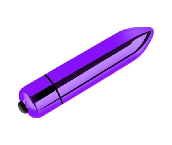 Bullet 9 Cm Mini Metal Titreşimli Süper Orgazm Vibratörü Mor