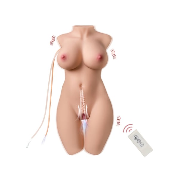 Full Realistik 55 CM İskelet Yapıda Vakumlu 5 Titreşimli Tüm Vücut