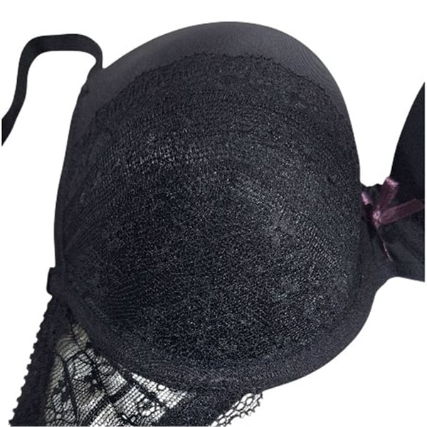 Lora garden Dolgulu Dantelli Slip Siyah Tül 2li Takım 