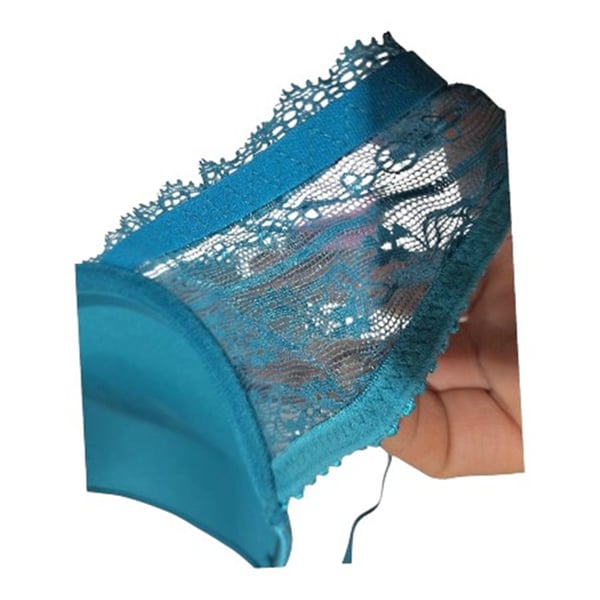 Lora garden Dolgulu Dantelli Slip Siyah Tül 2li Takım 