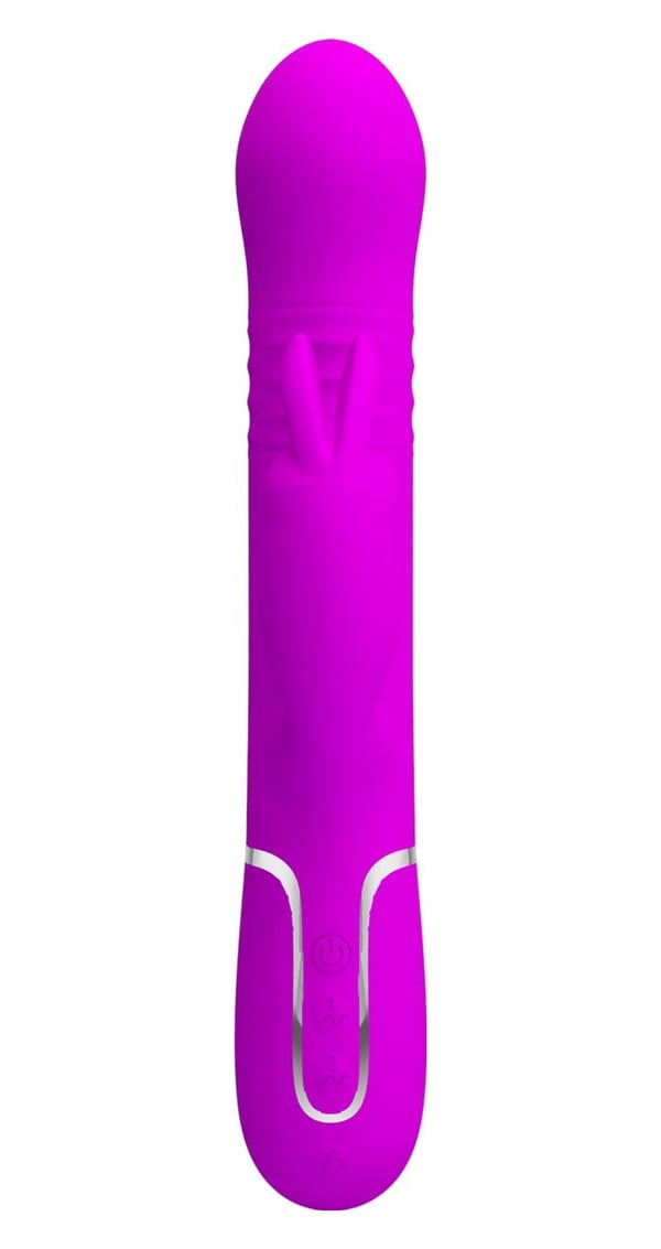 Multifonsiyonlu Rabbit 7 Titreşimli Oynarbaşlı Pembe Vibratör