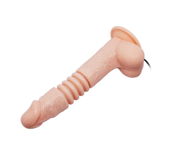 Oynarbaşlı 22 CM Akordiyon Titreşimli Vibratör Tasarım Dildo Penis