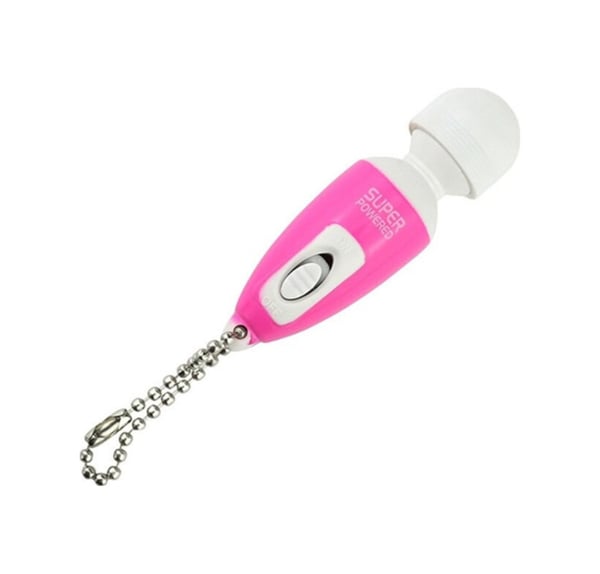 Powered 6 Cm Mini Vibratör Mastürbatör Anahtarlık Vibratör Pembe