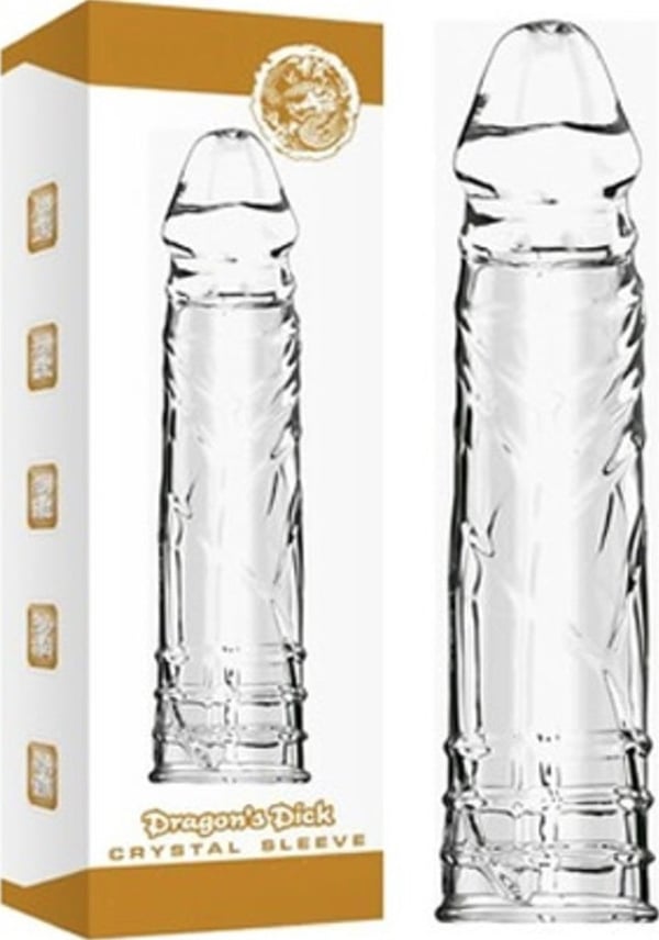 Pretty Love Sleeve Damarlı Dolgulu 4 Cm Uzatmalı Şeffaf Silikon Penis Kılıfı