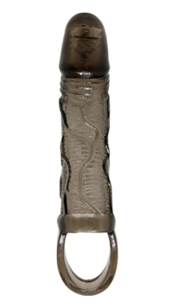 Pretty Love Titreşimli 3 Cm Uzatmalı Silikon Penis Kılıfı Zenci Vibratör Dildo
