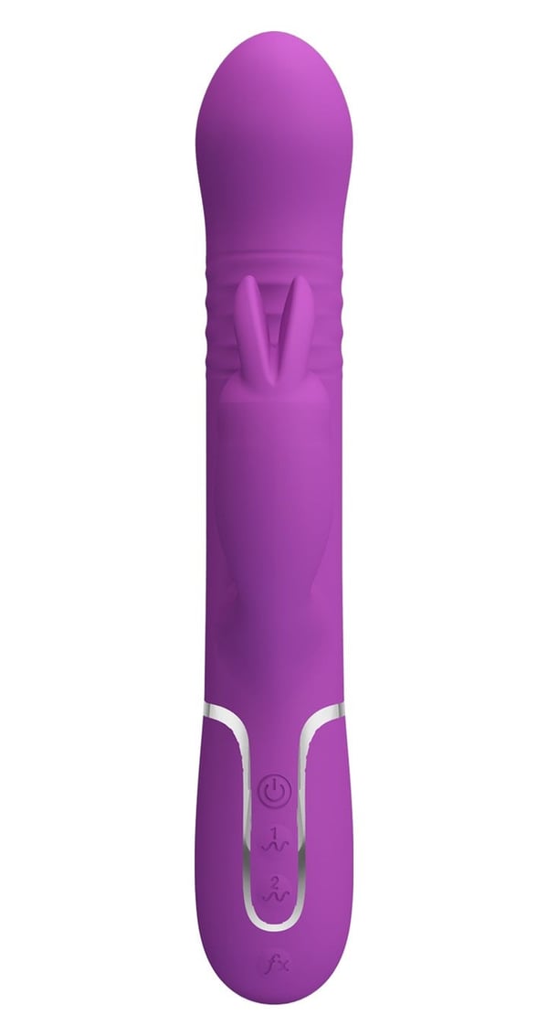 Rabbit Çift Motor 7 Titreşimli Oynarbaşlı Silikon Mor Vibratör