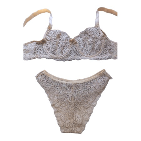 Sistina Kremrengi Dantel Balenli Brazilian Slip Fantezi  Takım