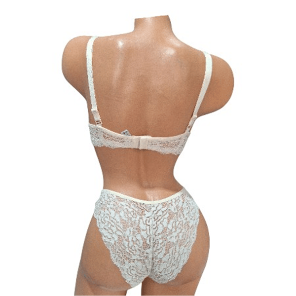 Sistina Kremrengi Dantel Balenli Brazilian Slip Fantezi  Takım