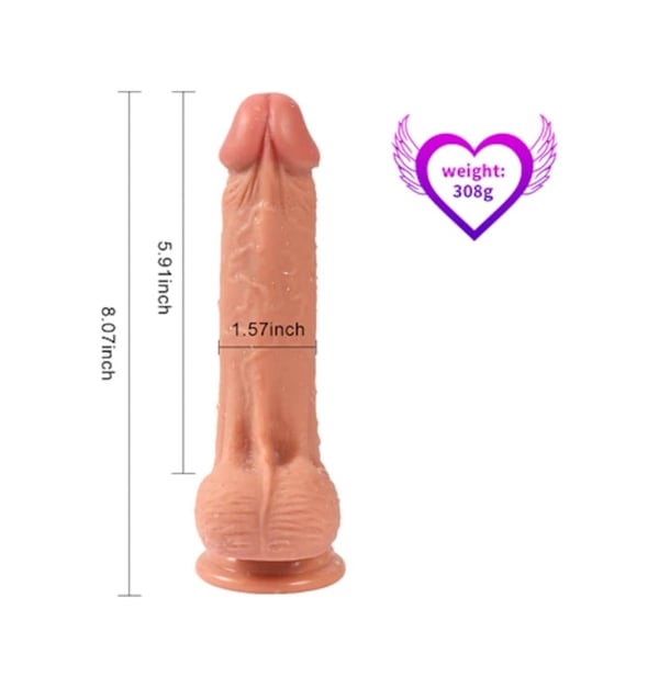 Tyler 20 Cm Yeni Nesil Çift Katmanlı Vantuzlu Tam Realistik Penis