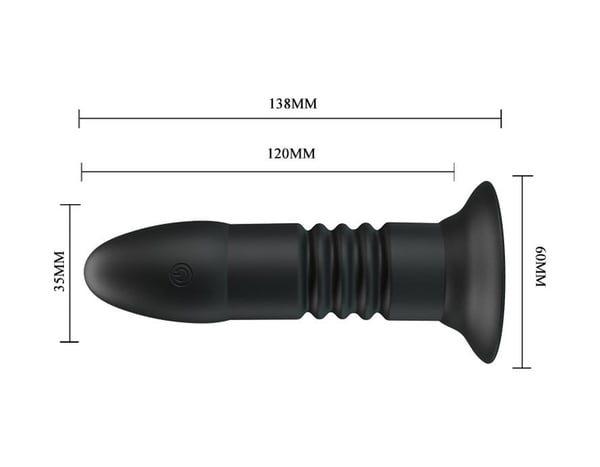 Uzaktan Kumandalı 4 Titreşim & 4 İleri Geri Hareketli USB Şarjlı Anal Plug