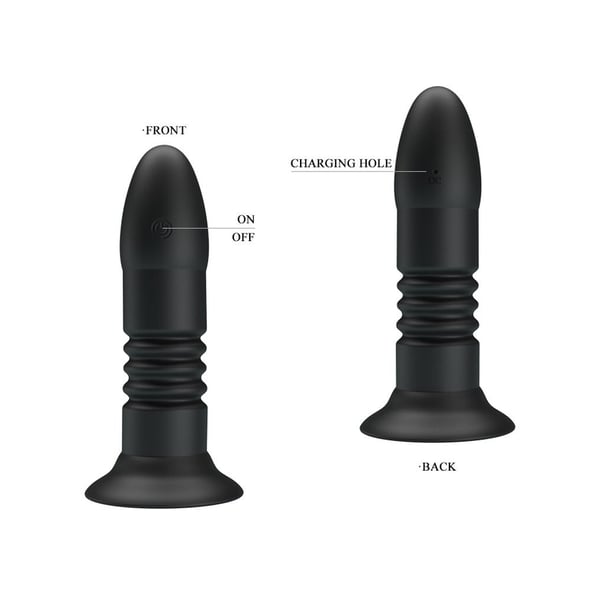 Uzaktan Kumandalı 4 Titreşim & 4 İleri Geri Hareketli USB Şarjlı Anal Plug