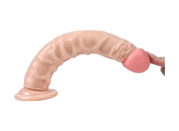 Xs Suction Testissiz Dildo Et Dokusu Süper Realistik Penis 24 Cm