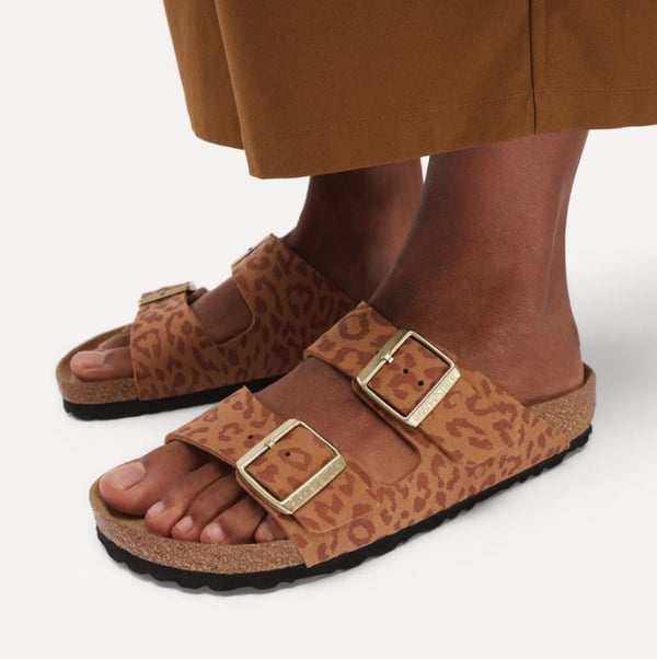 BIRKENSTOCK ARIZONA SYN LEOPARD ÇİFT BANTLI KADIN TERLİK 1031926
