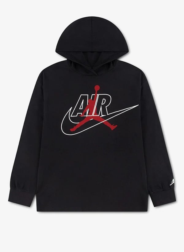 NIKE JORDAN JDB MJ JUMPMAN AIR HOODED LS ERKEK ÇOCUK SWEATSHİRT