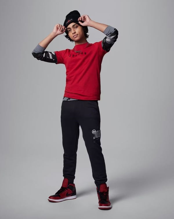 NIKE JORDAN JDB MJ WORDMARK EMB CREW ERKEK ÇOCUK TİŞÖRT 95D634