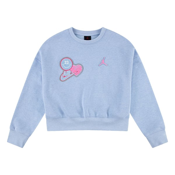 NIKE JORDAN JDG BLUE JEANS & BLING FLC CRE KIZ ÇOCUK SWEATSHİRT 45F195